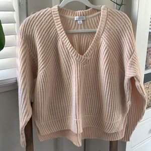TopShop V-Neck Ribbed oversized Sweater Size M
